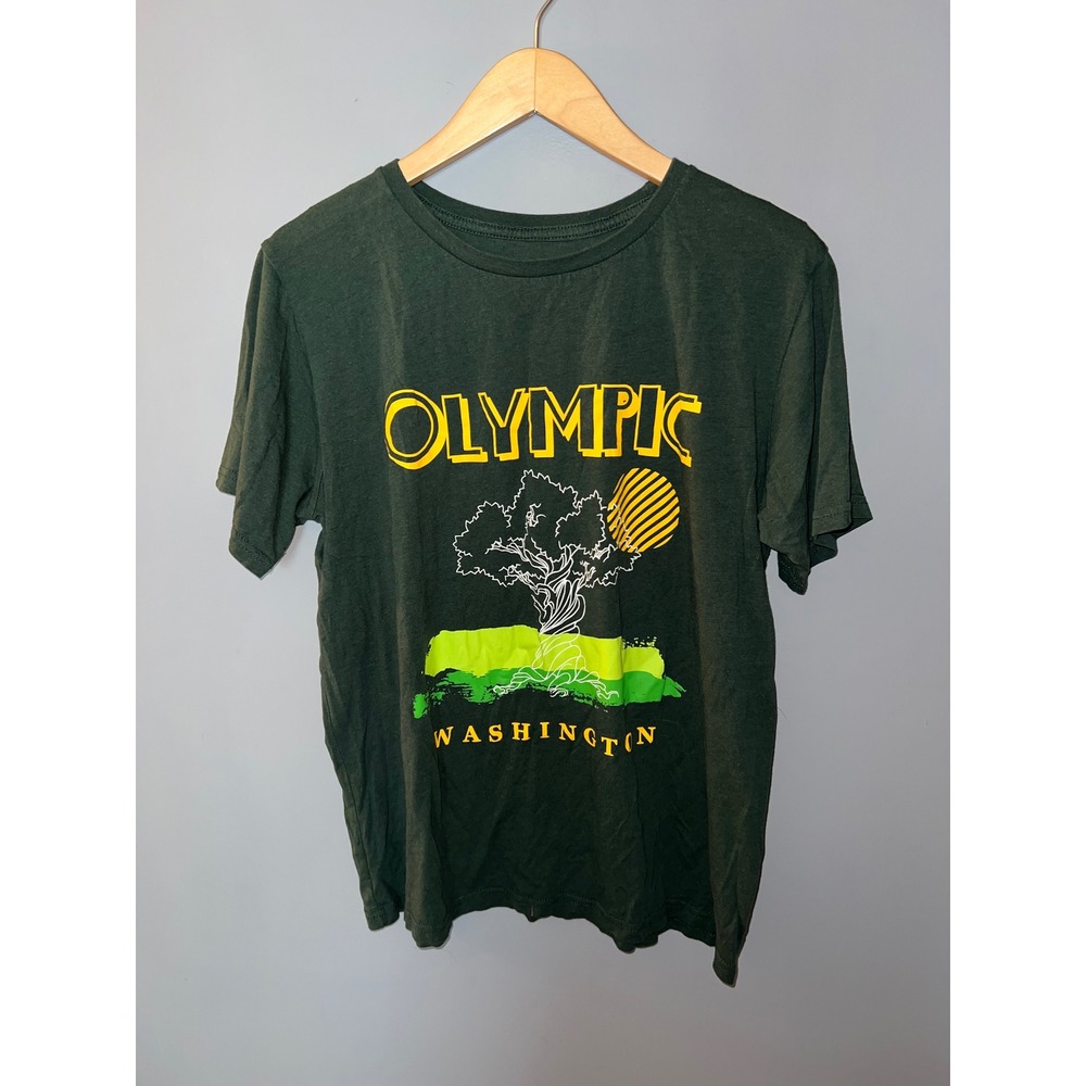 Philcos Olympic Washington Graphic Tee Forest Green Cotton Modal Unisex Large
